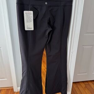 NWT Lululemon Athletica Slim Flared Black Groove Pants Size 12R